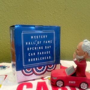 St Louis Cardinals Mystery Hall of Fame Bruce Sutter Bobblehead in Red Car
